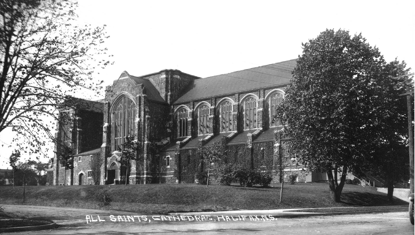 Architecture Font All Saints Cathedral Original Plan Halifax Nova Scotia Architects 1914 Cram Goodhue /& Ferguson Hand Colored