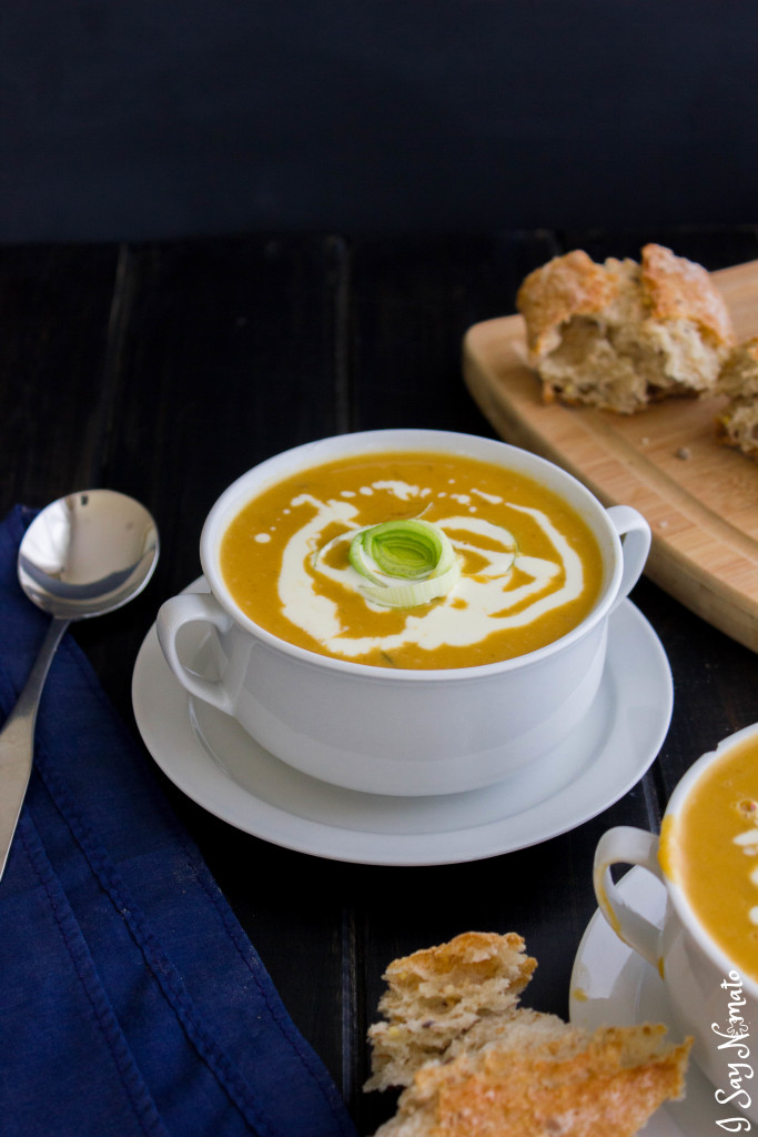 Sweet Potato and Leek Soup - I Say Nomato Nightshade Free Food Blog