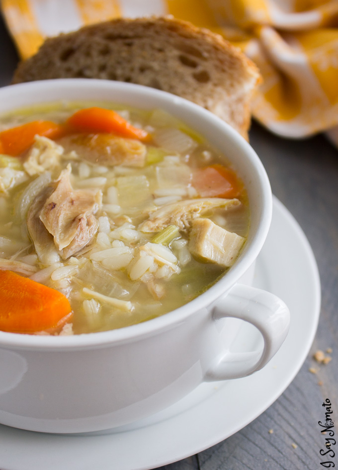 This Roast Chicken and Rice Soup is the definition of comfort food!