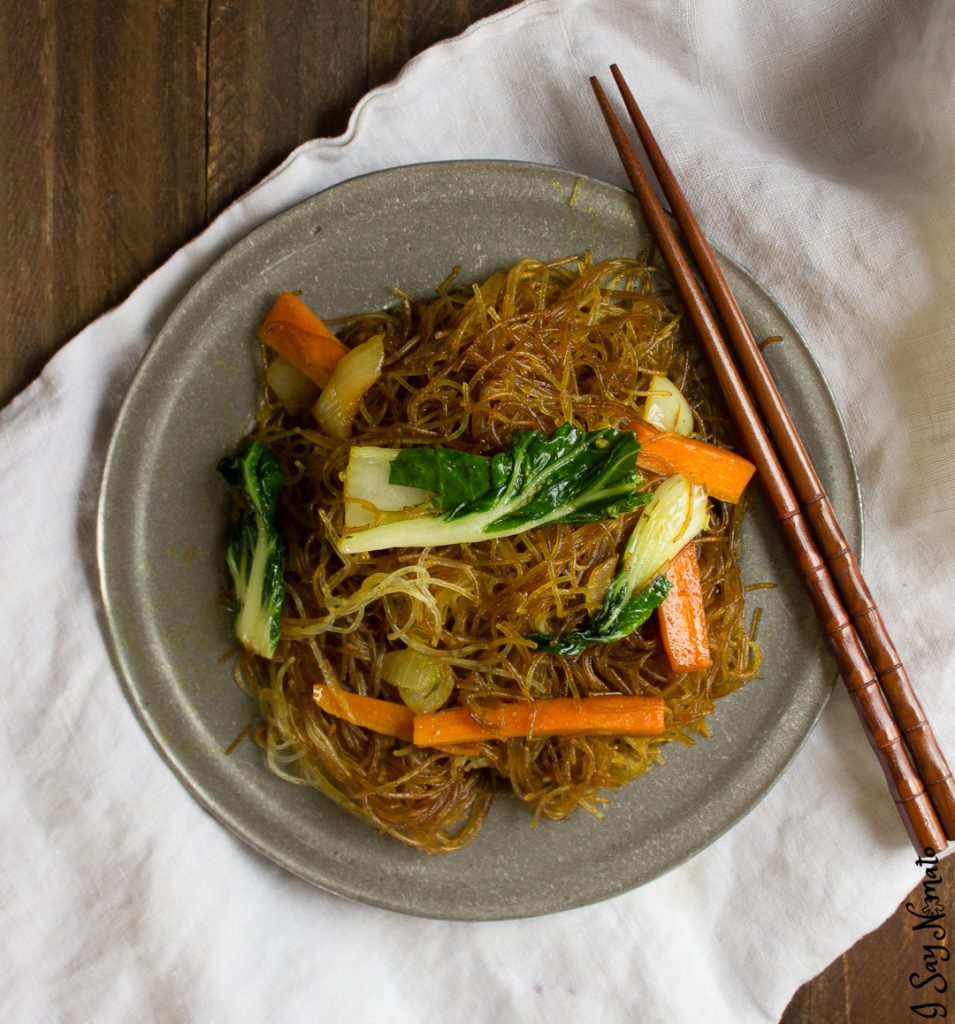 These Nightshade Free Singapore Noodles are made with nightshade-free curry powder for a Chinese-Canadian dish with a kick!