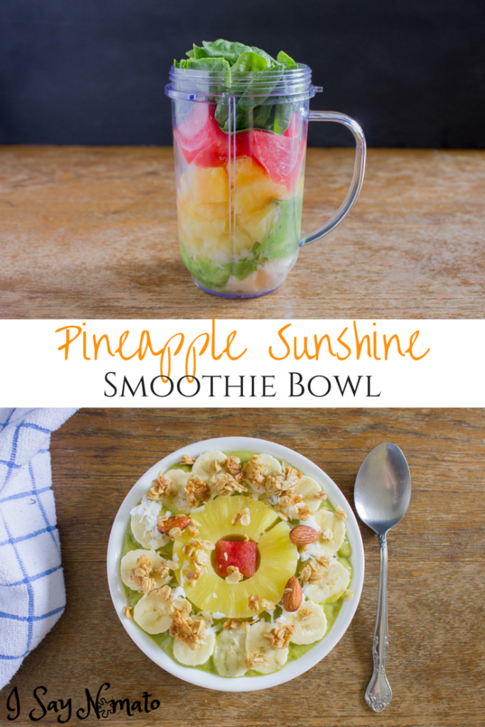 Pineapple Sunshine Smoothie Bowl - I Say Nomato Nightshade Free Food Blog