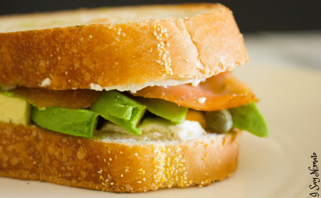 Smoked Salmon Sandwich - I Say Nomato Nightshade Free Food Blog