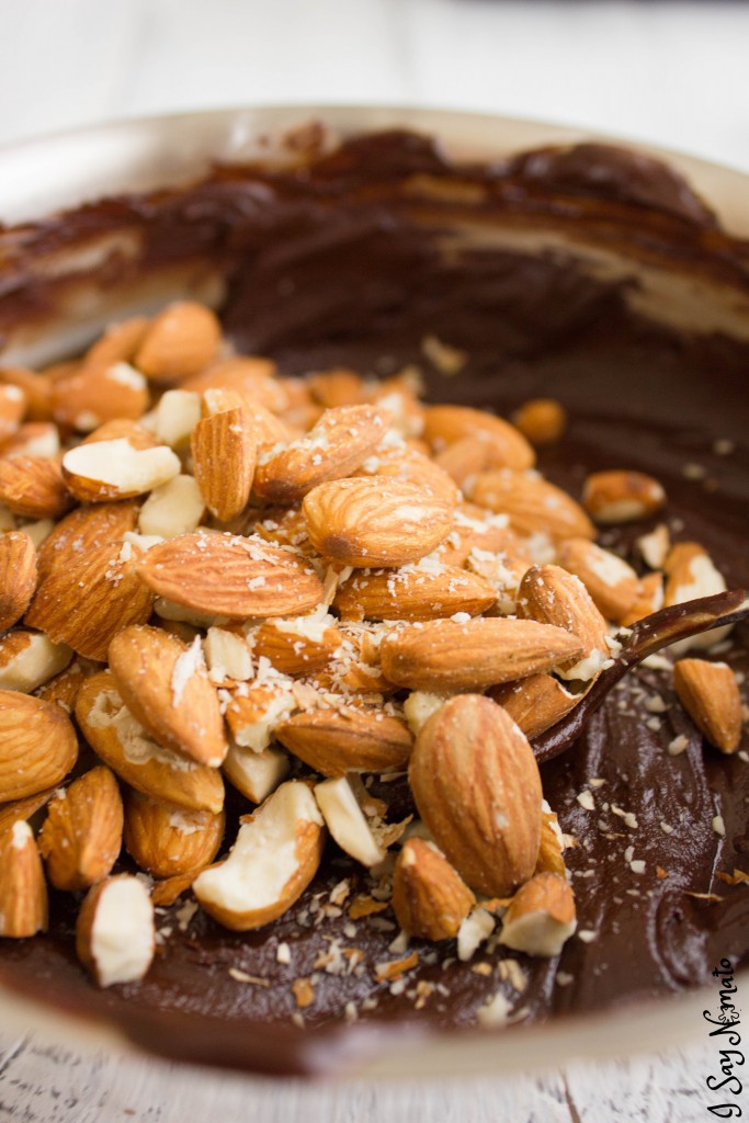 Chocolate and Almond Candy Cane Bark - I Say Nomato Nightshade Free Food Blog