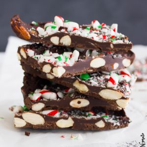 Chocolate and Almond Candy Cane Bark