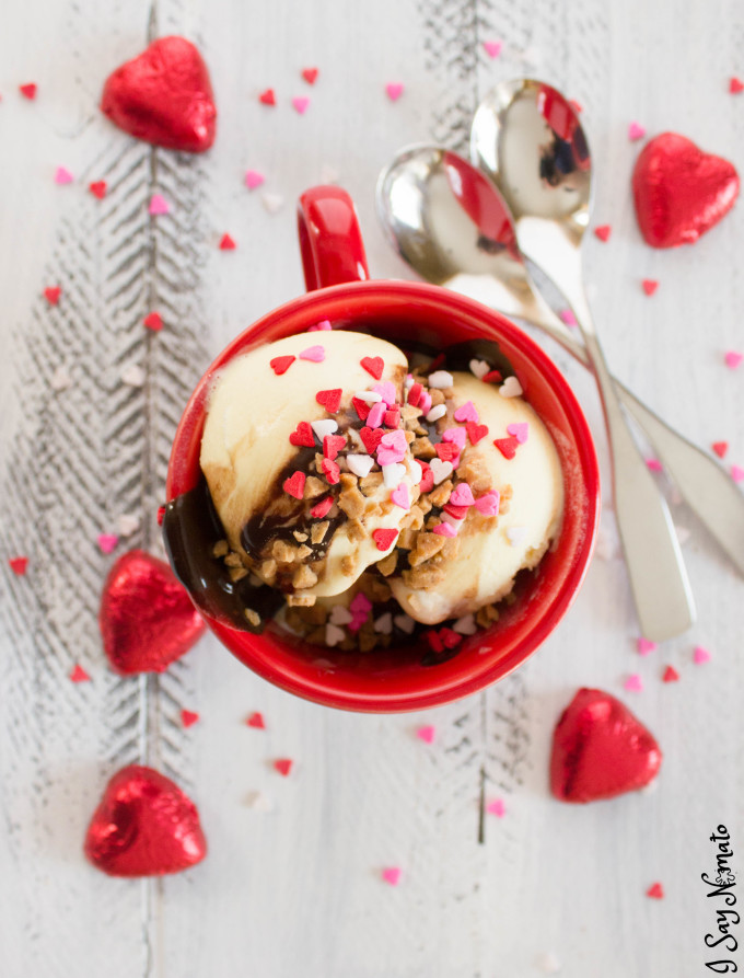 This 5 Minute Chocolate Fudge Sauce is the perfect smooth, rich topping for any sundae. Perfect for Valentine's Day!