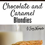 These Chocolate and Caramel Blondies are just the right amount of sweet, gooey deliciousness. Perfect with a tall glass of milk!