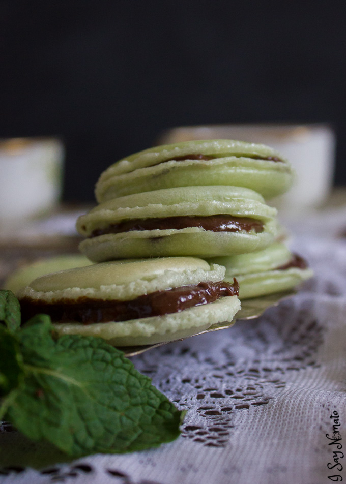Mint Chocolate Macarons - I Say Nomato Nightshade Free Food Blog
