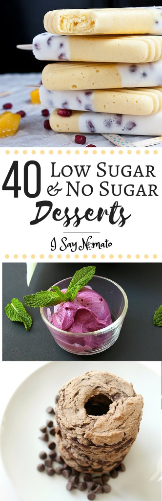 Have that craving for sweets, but don't want to load up on the calories? Here's a fantastic list of 40 low sugar and no sugar desserts!