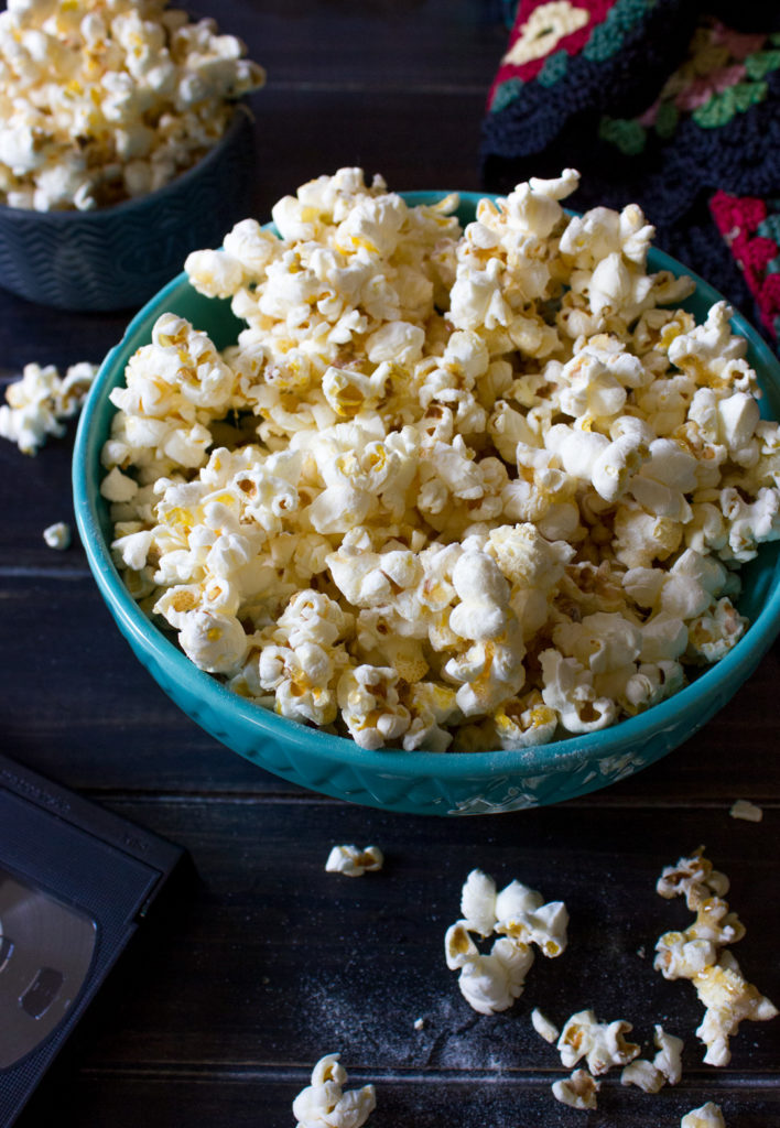 Half of the enjoyment of watching a movie is the popcorn! This recipe for Chicago Style Popcorn is loaded with caramel and, yes, cheese for a fantastic and addictive snack! The bowl will be empty before you know it! 