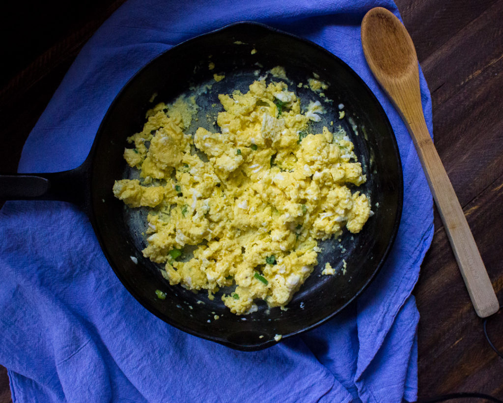 Garlic and Parmesan Scrambled Eggs - I Say Nomato Nightshade Free Food Blog