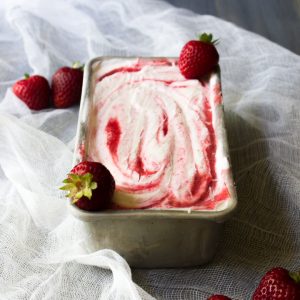 3 Ingredient No-Churn Strawberry Ice Cream