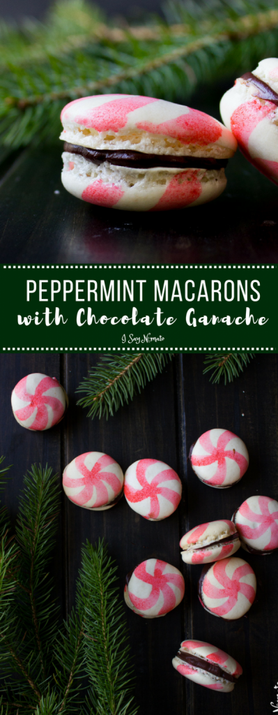 Peppermint Macarons with Chocolate Ganache - I Say Nomato Nightshade Free Food Blog
