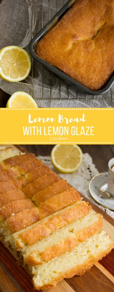 This Lemon Bread with Lemon Glaze is the perfect sweet bread to bring to any potluck. Light and fluffy with a sweet sugary top, it never fails to bring a smile!