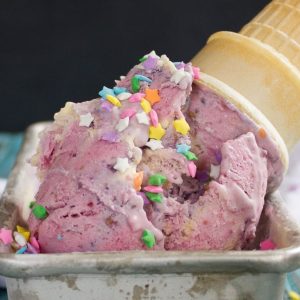 No-Churn Unicorn Ice Cream